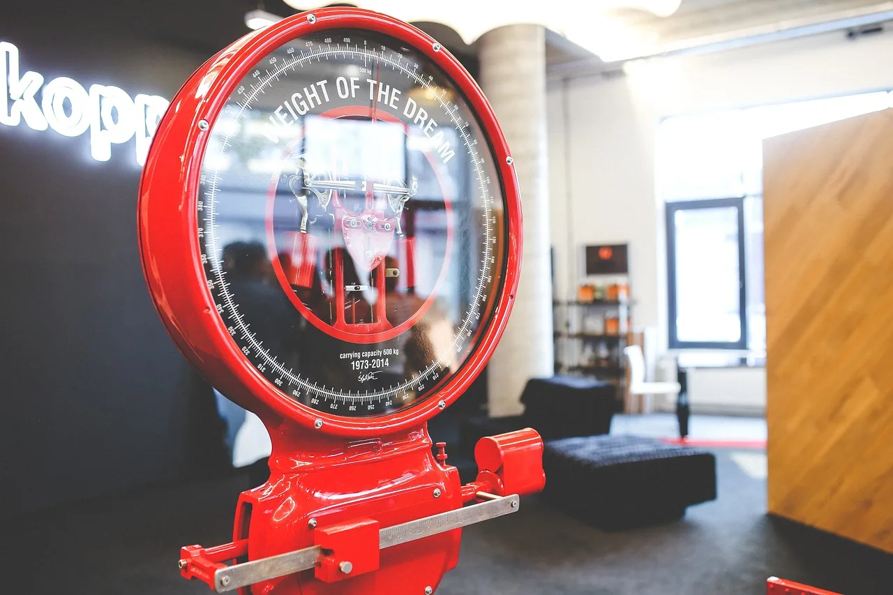 large, big, industial, scale, weight, scales, red, vintage
